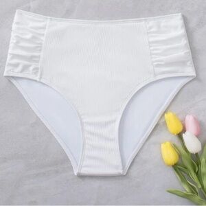 Small white high waisted SHEIN bikini bottoms